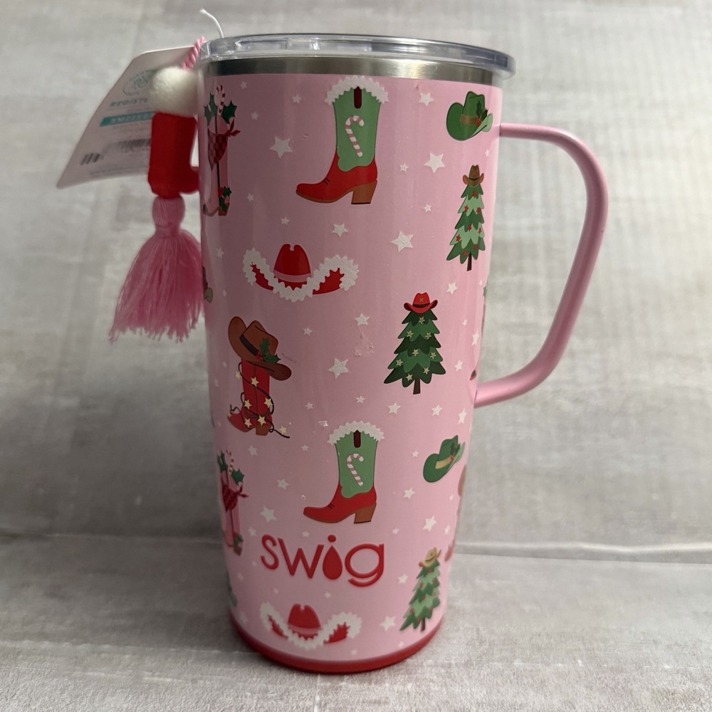 Christmas New SWIG LIFE 22oz Travel Mug Cowboy - Howdy Holiday Jolly - Hot/Cold